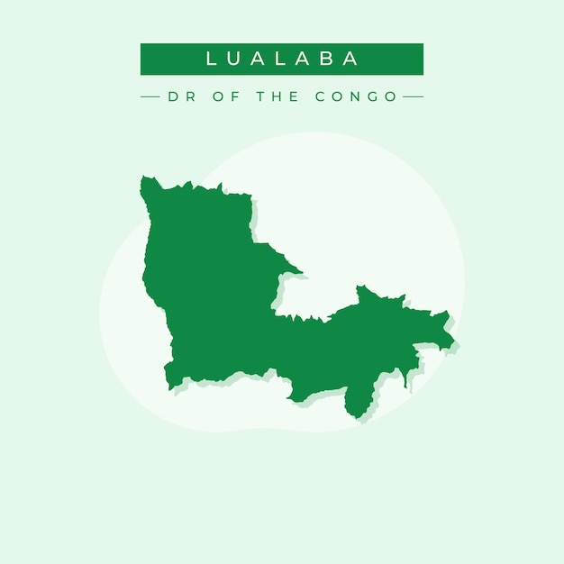 Vector de ilustración del vector del mapa de lualaba república democrática del congo