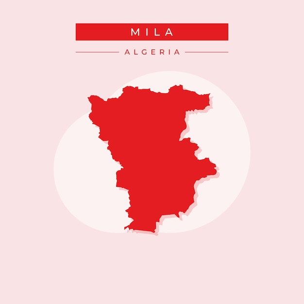 Vector de ilustración del vector del mapa de Mila de África