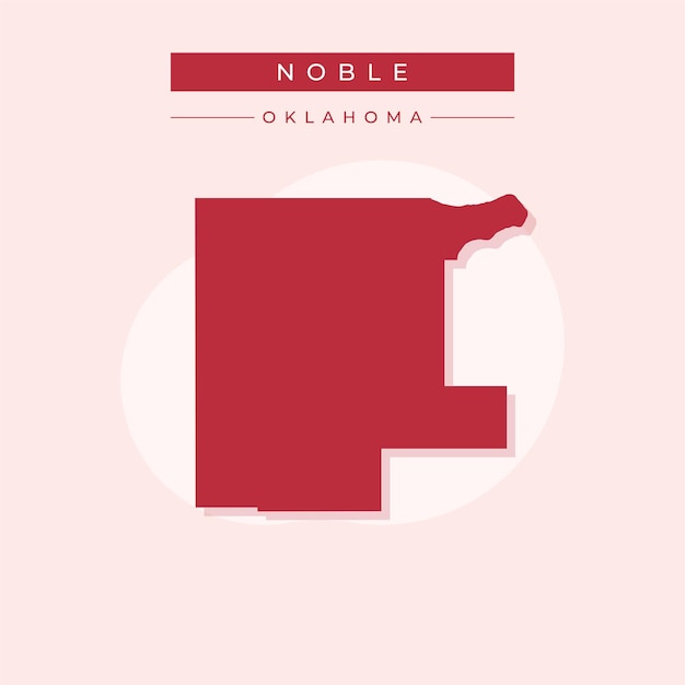 Vector de ilustración del vector del mapa de Noble en Oklahoma