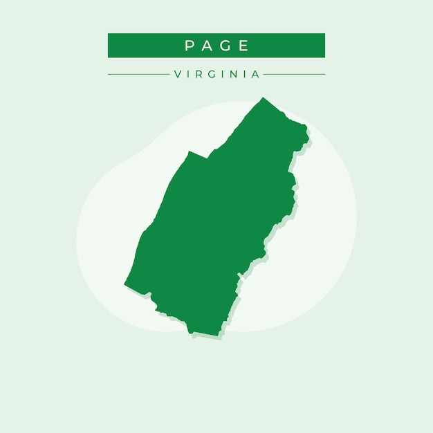 Vector de ilustración del vector del mapa de la página de Virginia