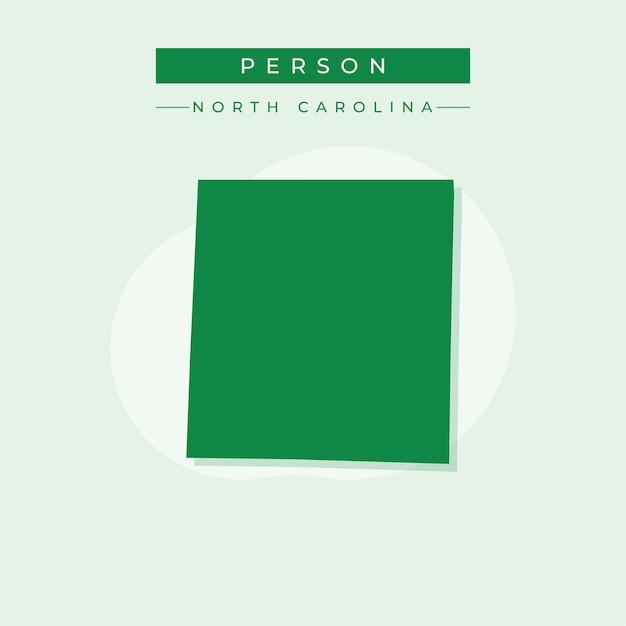 Vector de ilustración del vector del mapa de personas de Carolina del Norte