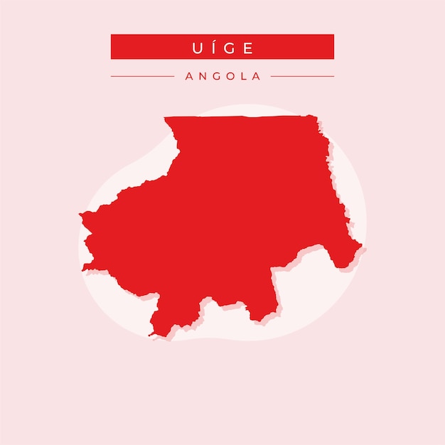 Vector de ilustración del vector del mapa de Uige de África