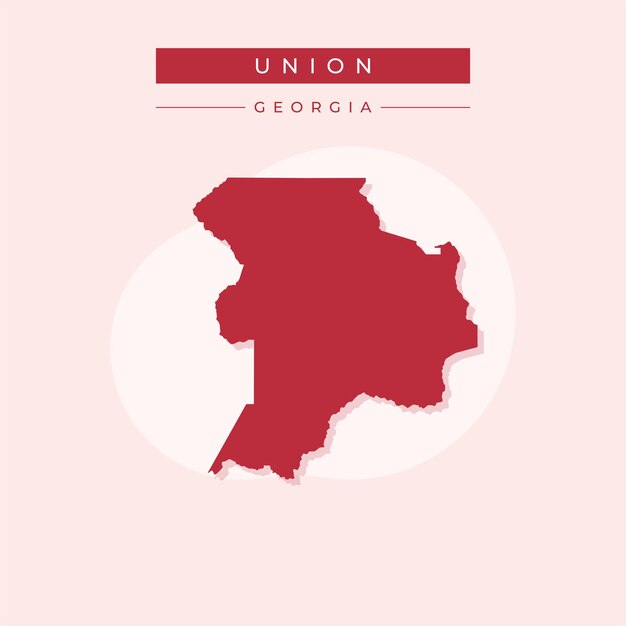 Vector de ilustración del vector del mapa de la Unión de Georgia