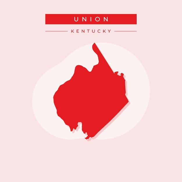 Vector de ilustración del vector del mapa de la Unión de Kentucky