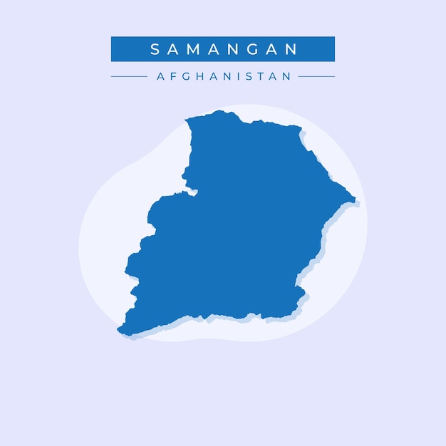 Vector ilustración vector de samangan mapa Afganistán