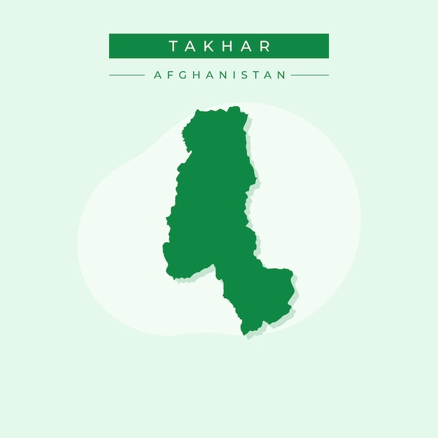 Vector ilustración vector de takhar mapa Afganistán