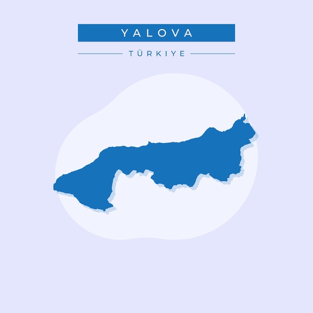 Vector ilustración vectorial del mapa de Yalova Turquía