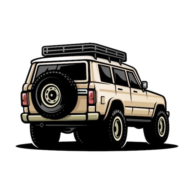 Vector de ilustración de vehículos fuera de carretera