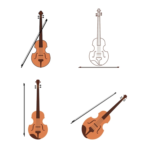 Vector vector de ilustración de violín