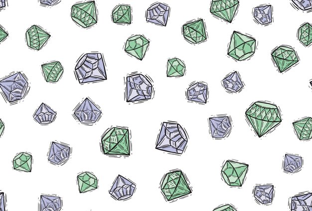 Vector de ilustraciones dibujadas a mano de cristal