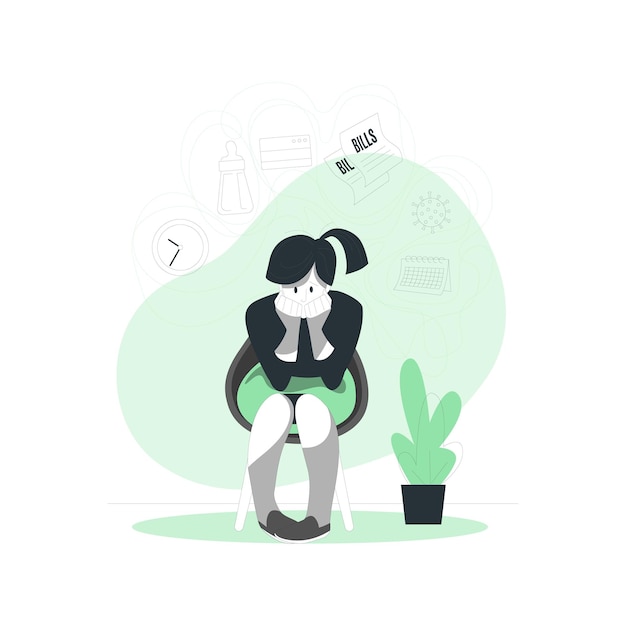 Vector de ilustraciones de dibujos animados de tensión