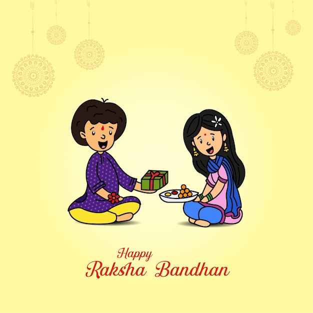 Vector de ilustraciones de Rakshabandhan