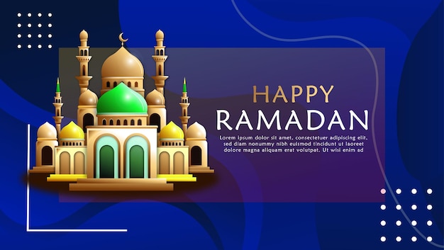 Vector imagen de fondo islámico para las fiestas musulmanas en el mes sagrado de Ramadán