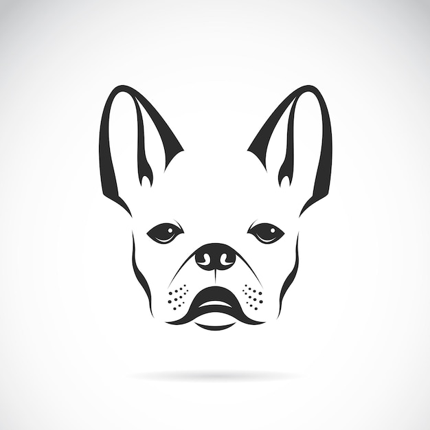 Vector de la imagen de un perro (bulldog) sobre fondo blanco.