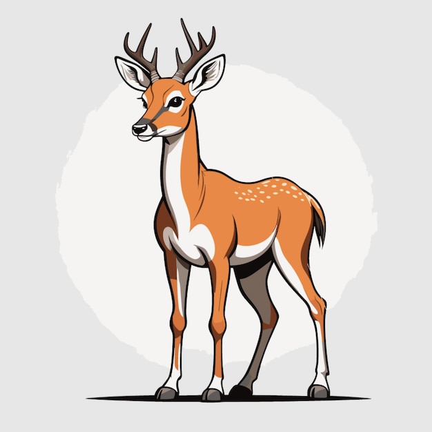 Vector de Impala sobre fondo blanco