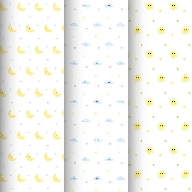 Vector de impresión de luna websun y nube