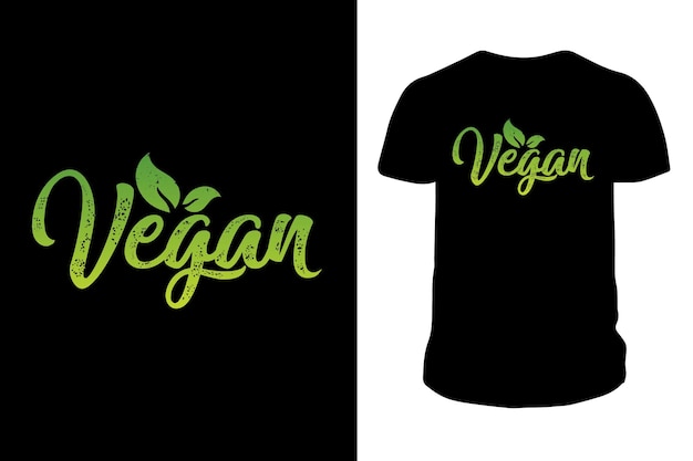 Vector de impresión de tipografía de ilustración de diseño de camiseta del Día Mundial del Veganismo