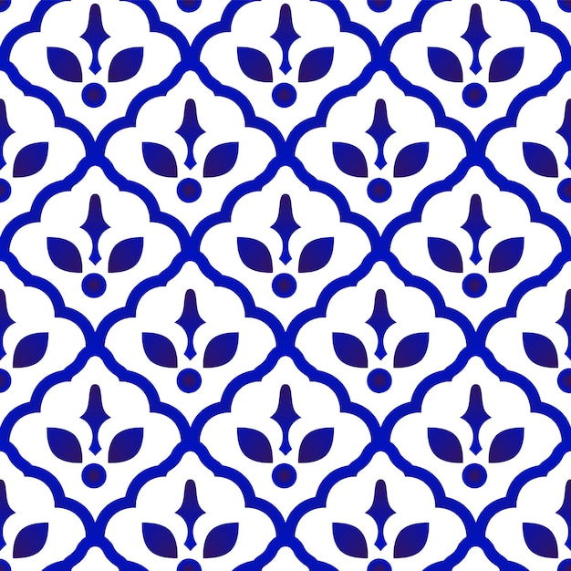 Vector inconsútil lindo patrón de cerámica