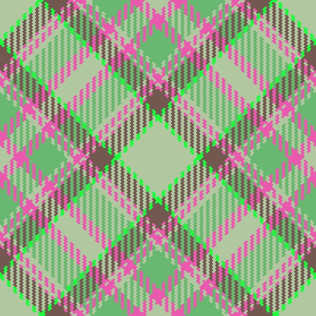 Vector inconsútil de tela Tartan textura de fondo Textil patrón cuadros cuadros