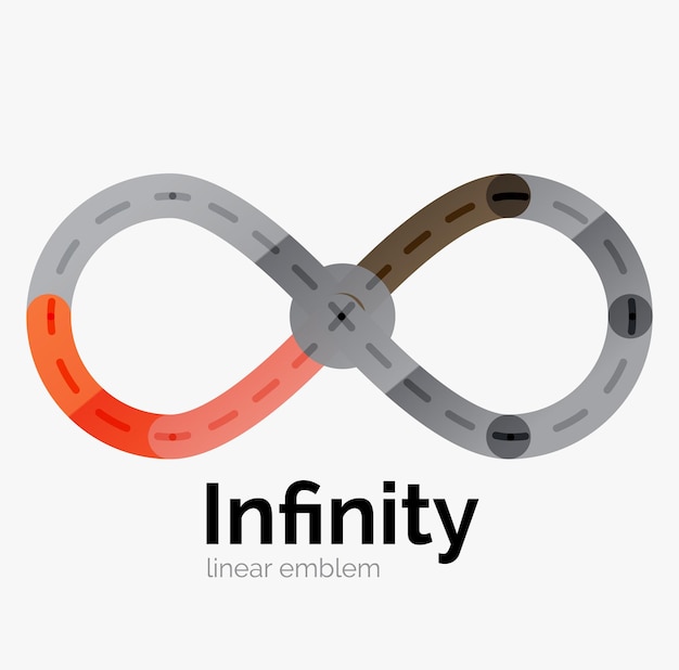 Vector infinito logo plano colorido diseño