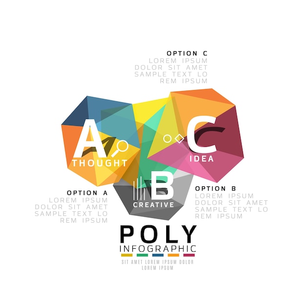 Vector de infografías ABC