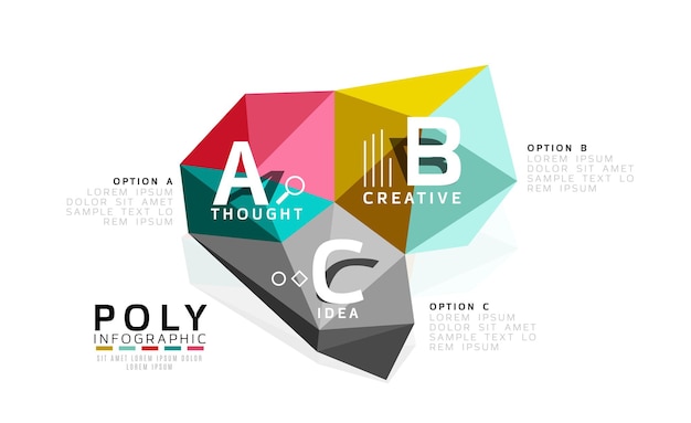 Vector de infografías ABC