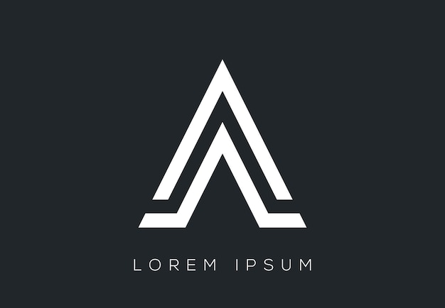 Vector inicial un diseño de logotipo de letra