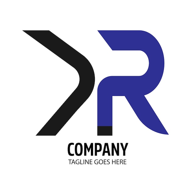 Vector inicial del diseño del logotipo del monograma K y R del último monograma monocromático mínimo creativo lineal