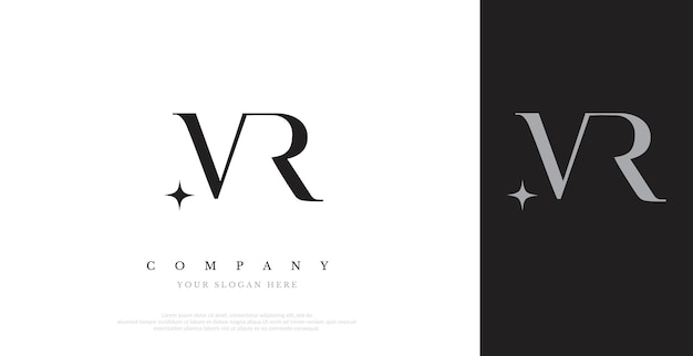 Vector inicial de diseño de logotipo MR