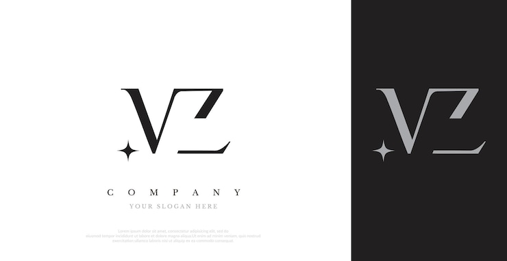 Vector vector inicial de diseño de logotipo mz