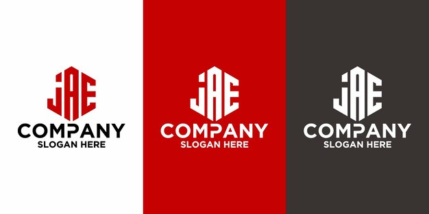 Vector inicial del logotipo del hexágono JAE