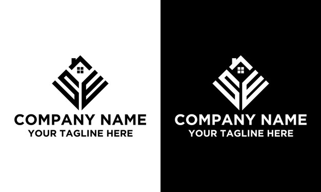 Vector inicial del logotipo inmobiliario de la SE