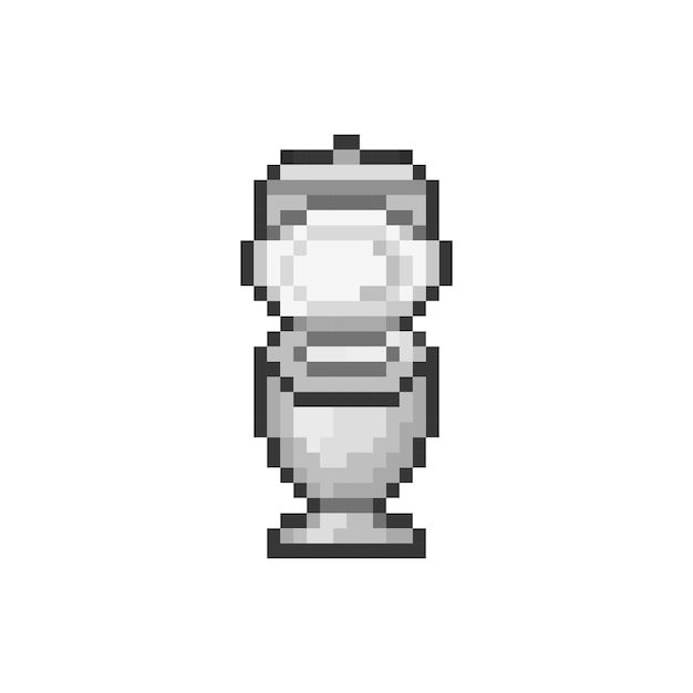 vector de inodoro de 18 bits estilo pixel art
