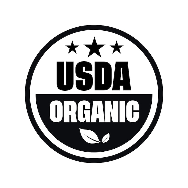 Vector vector de insignia del logotipo orgánico del usda