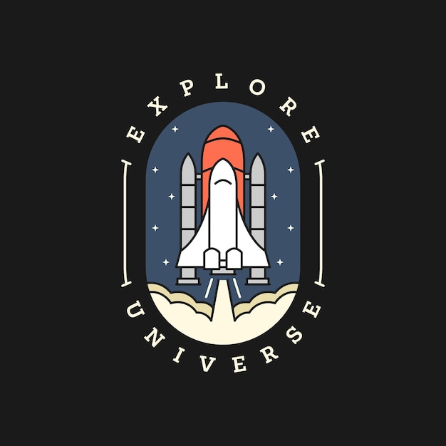Vector de la insignia de la nave espacial