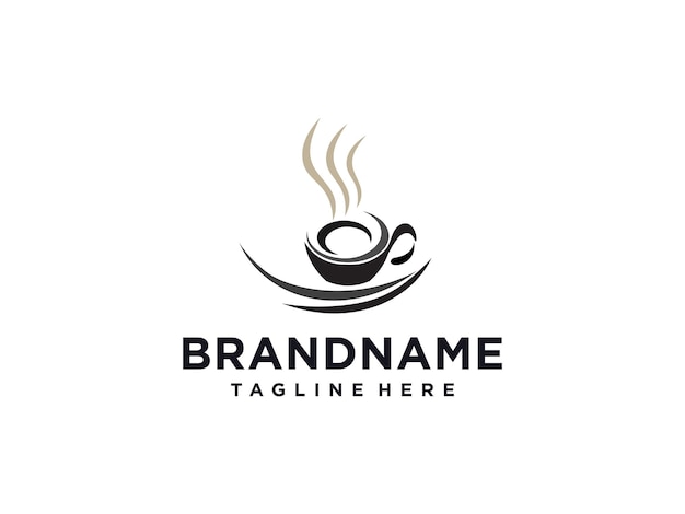 Vector de inspiración de diseño de logotipo de café café
