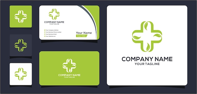 Vector de inspiración de diseño de logotipo y símbolo de hospital