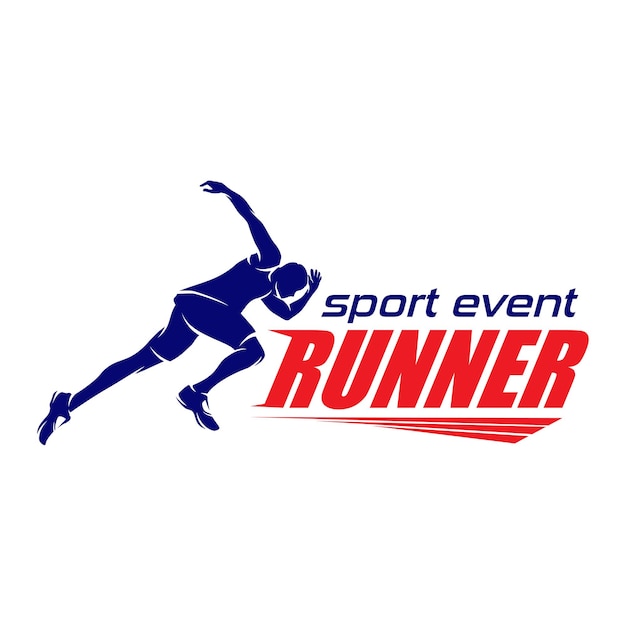 Vector de inspiración para el diseño de logotipos de carreras y maratones