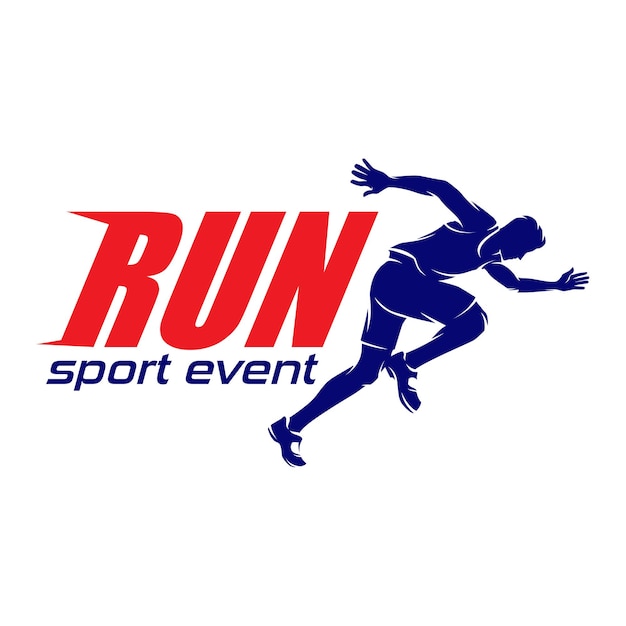 Vector de inspiración para el diseño de logotipos de carreras y maratones