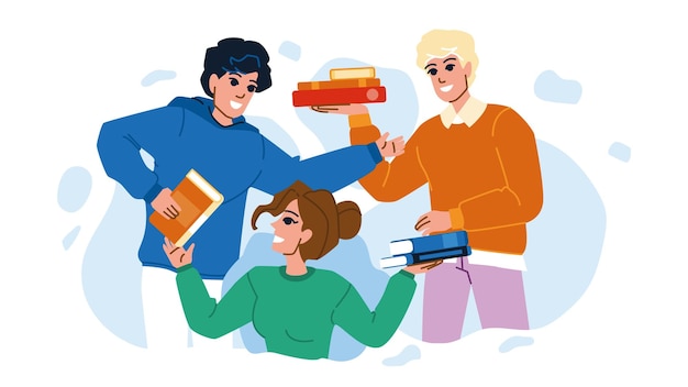 vector de intercambio de libros