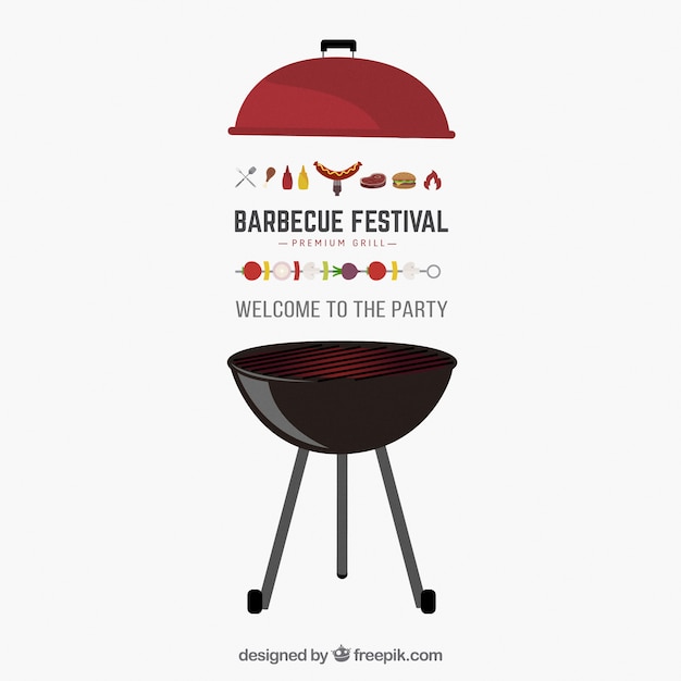 Vector invitación a barbacoa