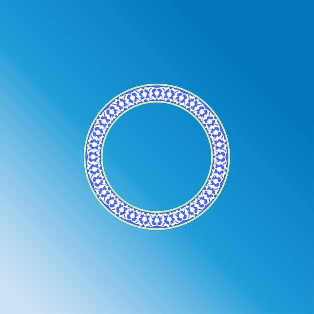 Vector vector iraní árabe redondo azulejos circulares eslimi tazhib retro viejo vector vector islam