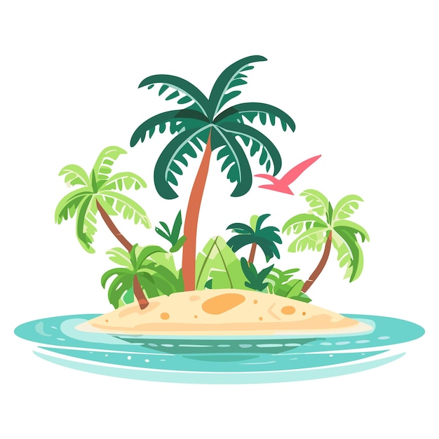 Vector de la isla tropical