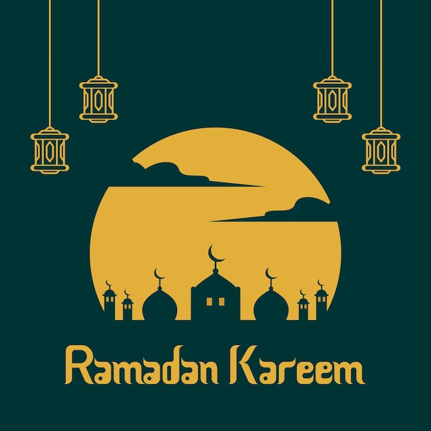 vector islámico ramadan kareem saludo diseño