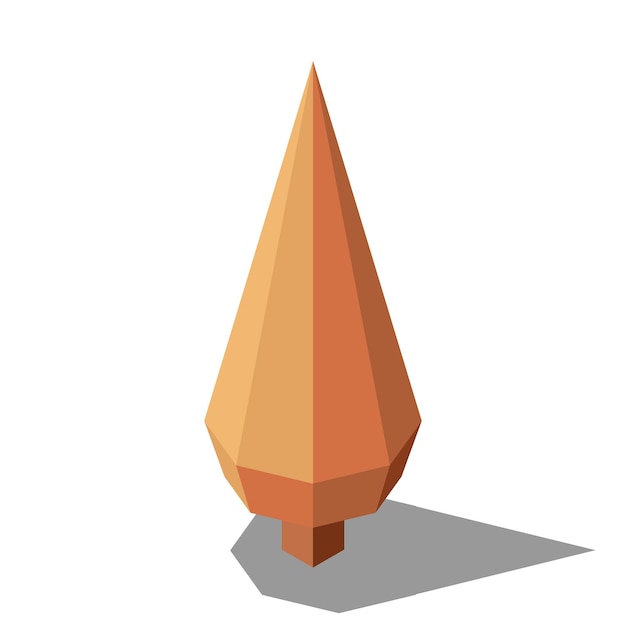 Vector isométrico árbol de otoño Elementos isométricos del árbol Elemento isométrica del árbol para el diseño del paisaje Elemento del parque