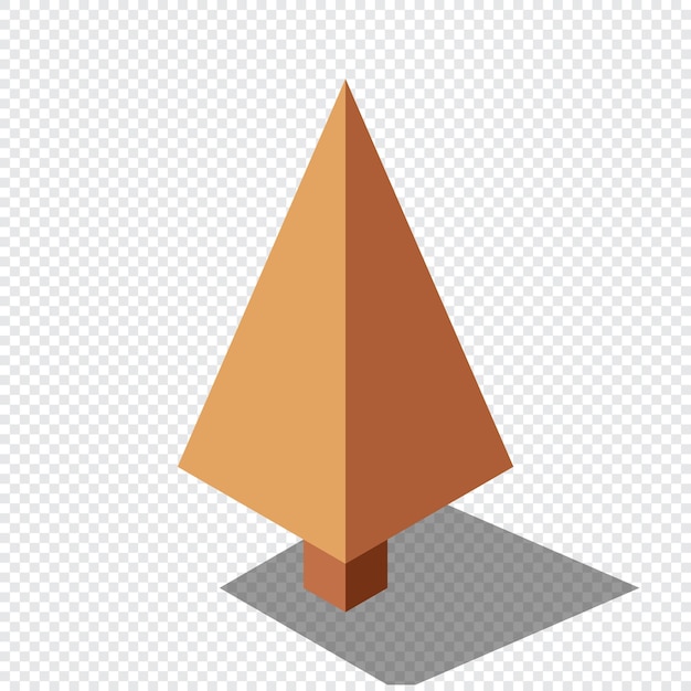 Vector isométrico árbol de otoño Elementos isométricos del árbol Elemento isométrica del árbol para el diseño del paisaje Elemento del parque