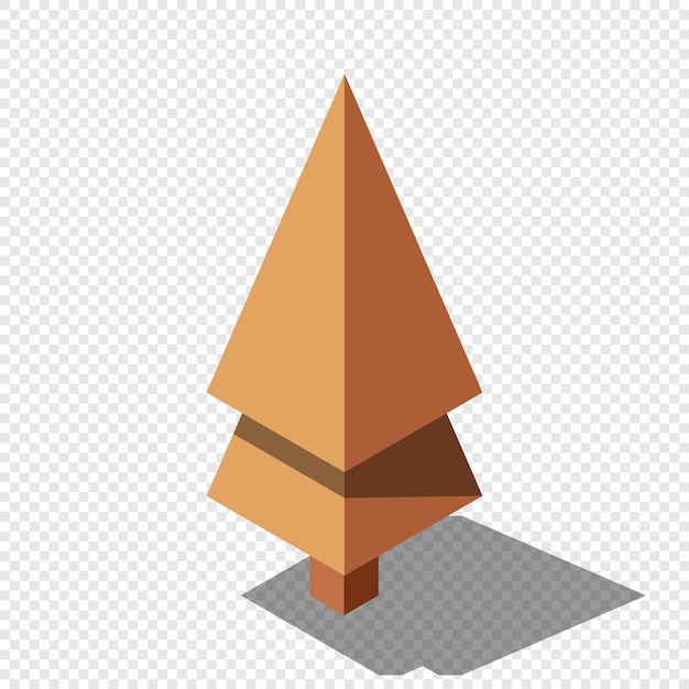 Vector isométrico árbol de otoño Elementos isométricos del árbol Elemento isométrica del árbol para el diseño del paisaje Elemento del parque