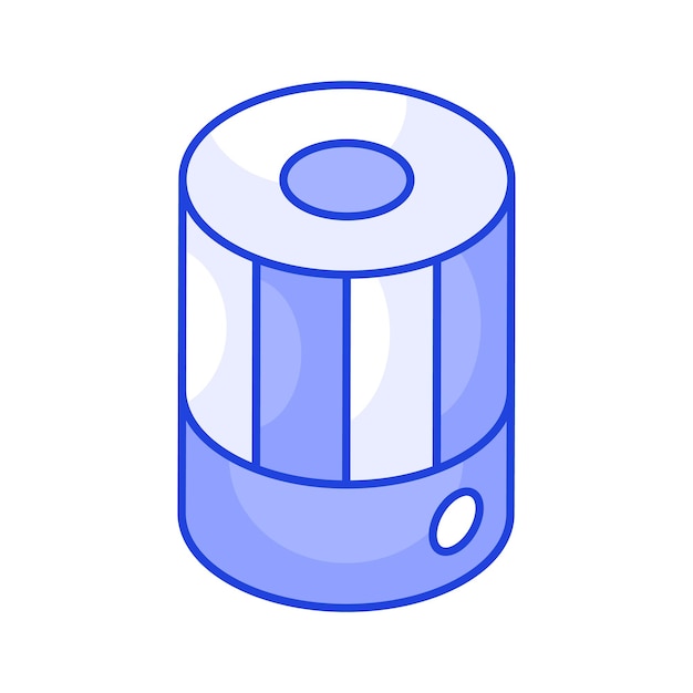 Vector isométrico del icono editable del altavoz inteligente