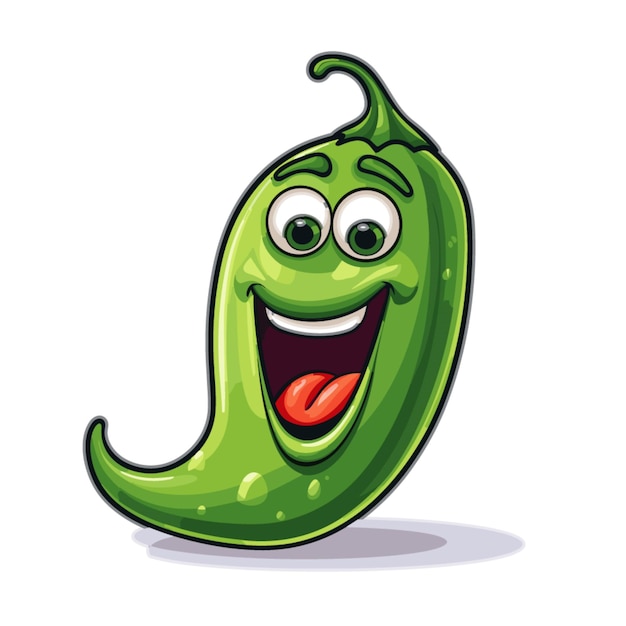 Vector de jalapeño sobre fondo blanco