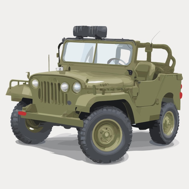 Vector vector de jeep militar